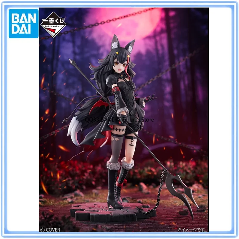 BANDAI Original Ichiban Kuji HoloLive Villain Style Ōokami Mio Figure Model Hobbies Collectible Desktop Decoration