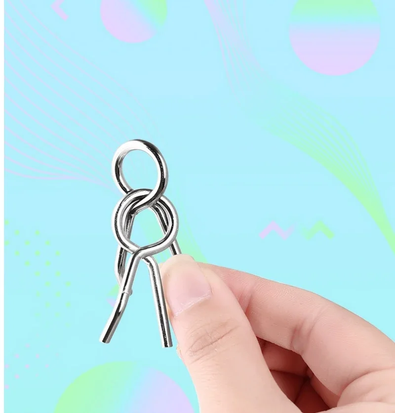 8 ชิ้นโลหะปริศนา Montessori ลวด IQ สมอง Teaser ปริศนาเด็กผู้ใหญ่ Interactive เกม Reliever ของเล่นเพื่อการศึกษา