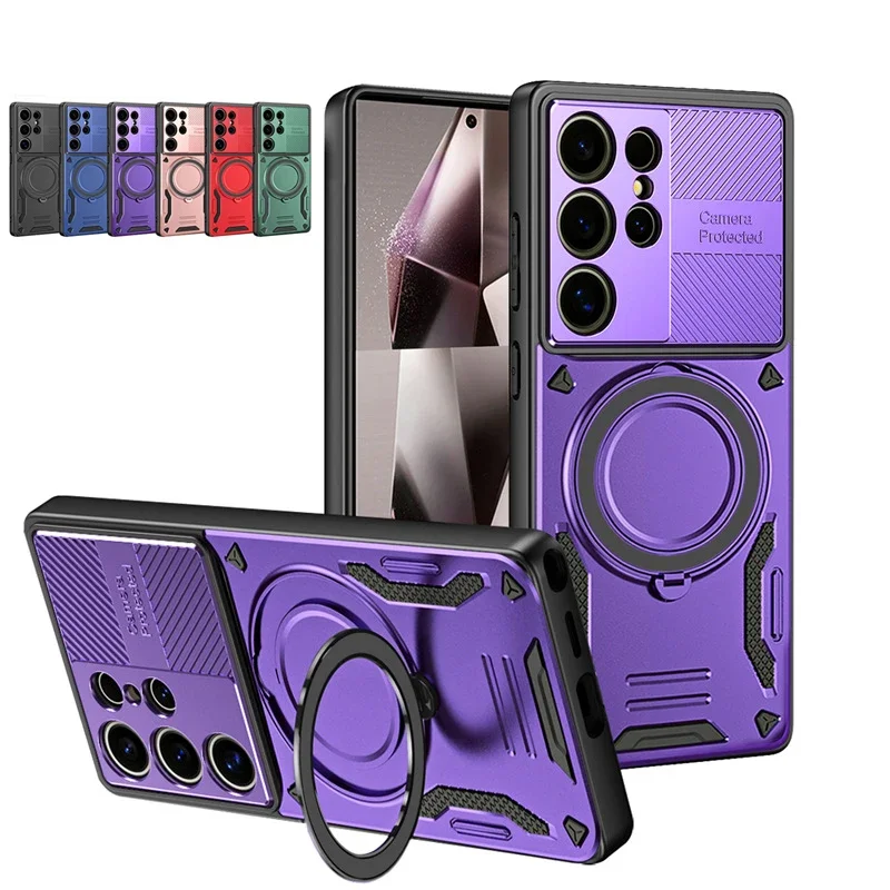 

Back 360 ° Rotating Stand Phone Case for Xiaomi Redmi Note 13 14 Pro+/14C/K80/15C with Magnetic Charging