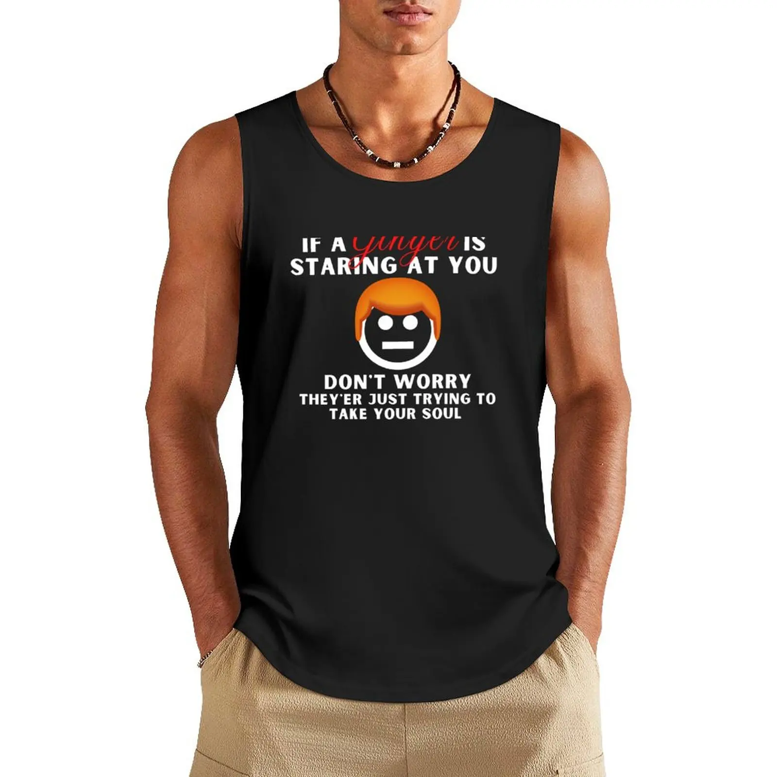 

Ginger Stare Tank Top Men's cotton t-shirt t-shirts for Men's gym Men's vest