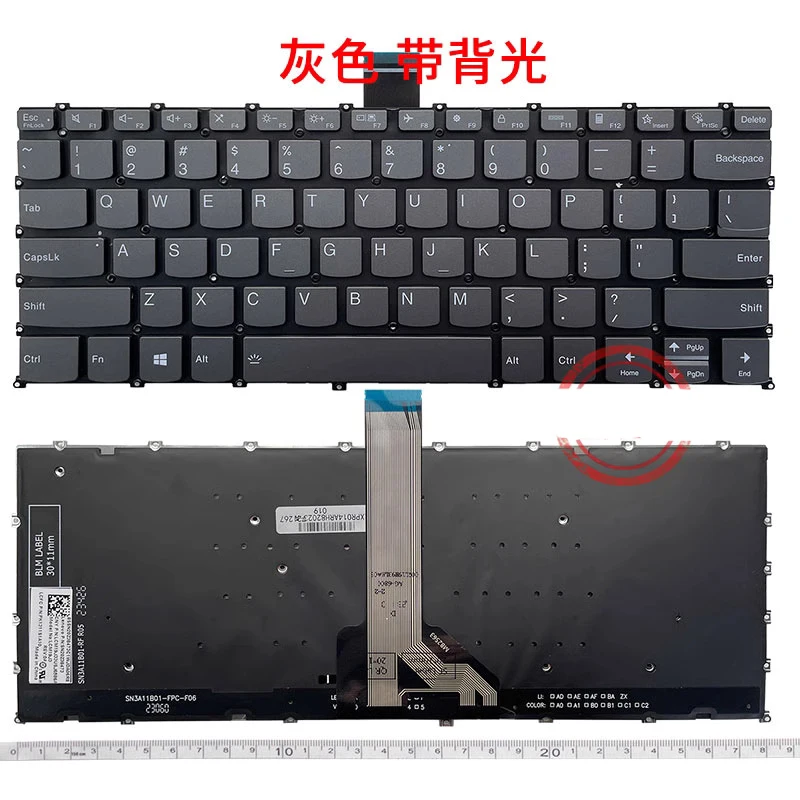 

New For Lenovo Yoga Slim 7 Pro 14IRH8 Pro-14IRH8 PRO14 ARH8 2023 Keyboard US Backlit gray