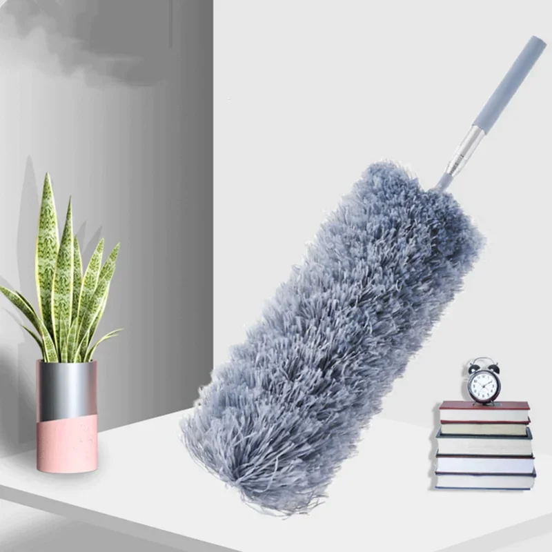 Static Dusting Duster Retractable Small Duster Bendable Stainless Steel Household Chicken Duster Dusting Brush
