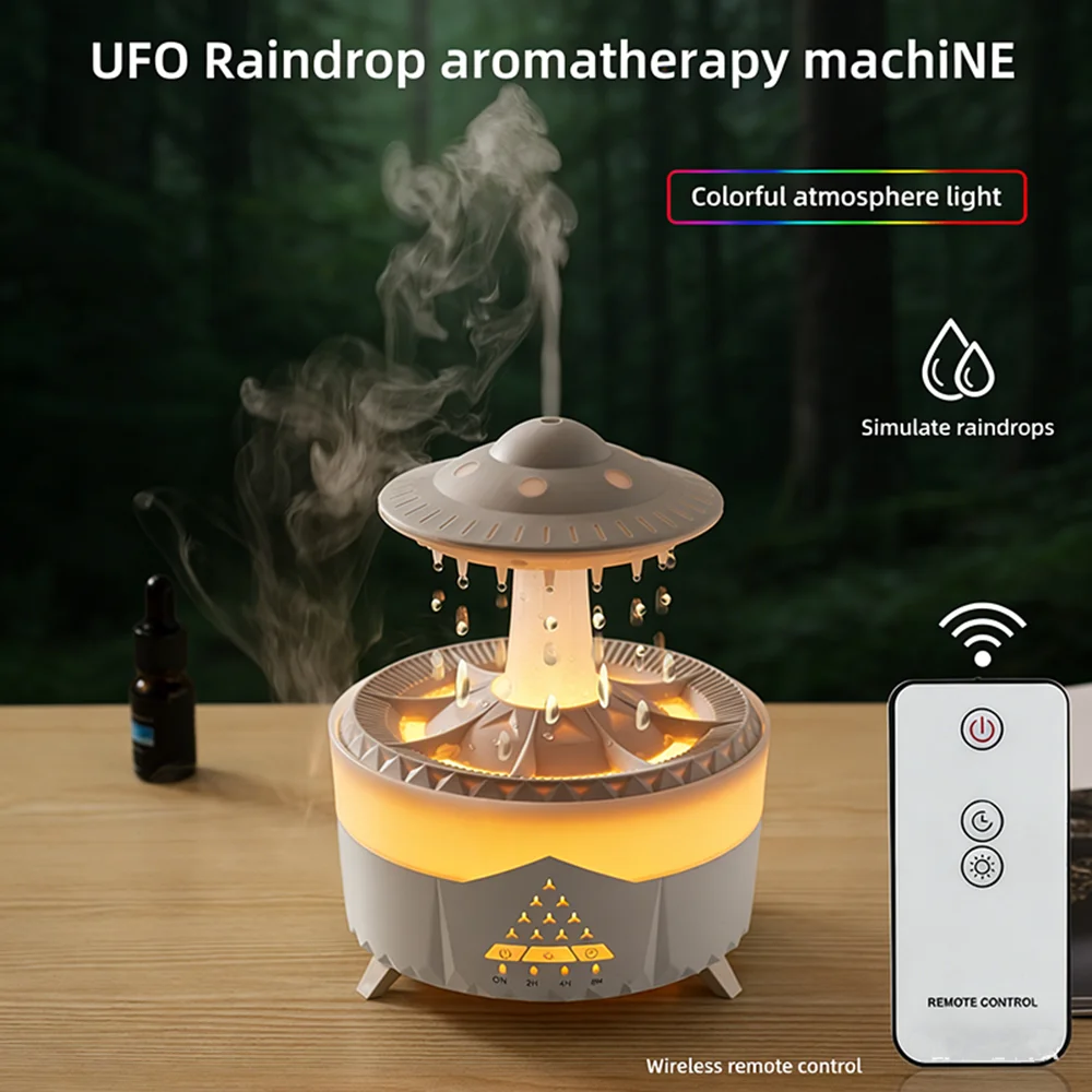 

Увлажнитель воздуха UFO Raindrop в форме капли, USB-диффузор для ароматерапии с эфирными маслами, бытовой распылитель тумана для дома