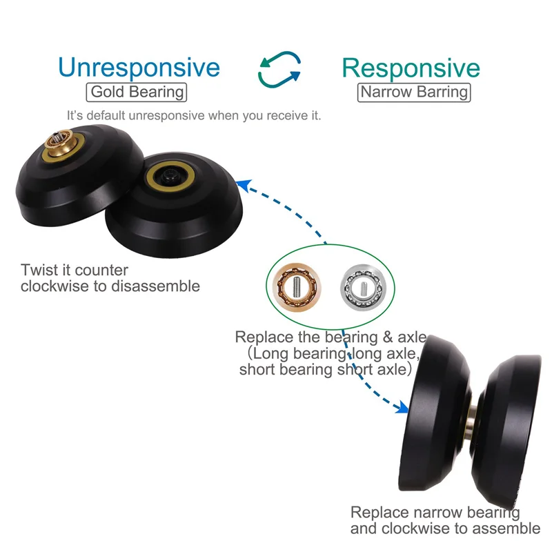 A63T-2X جهاز المطارد الخفيف غير المستجيب X3 التنافسي اليويو، سبيكة يويو للمبتدئين، وممارسة الحيل مع القفازات والأوتار #3