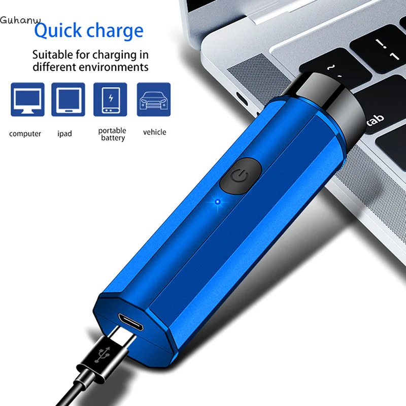 

[WHB]1Pc Mini Electric Shaver For Men Portable Electric Razor Beard Knife USB Mens Shavers Face Body Razor Shaving Machine