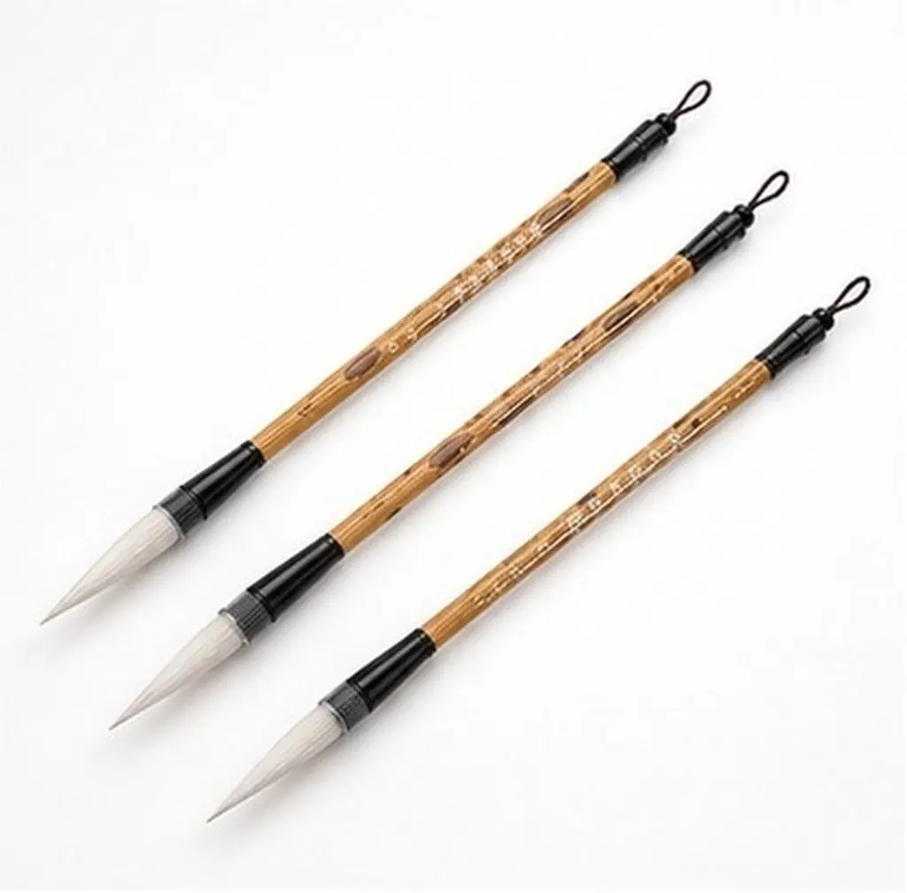 3Pcs Chinese Calligraphy Brush Traditional Writing Brush Soft Flexible Head Suitable for Calligraphy Painting Drawing Practice
