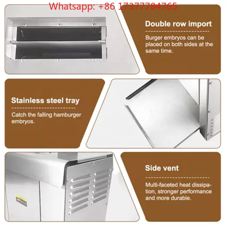 Vertical Contact Conveyor Bun Toaster with Adjustable Thermostat Control Restaurant Bun Toaster Machine