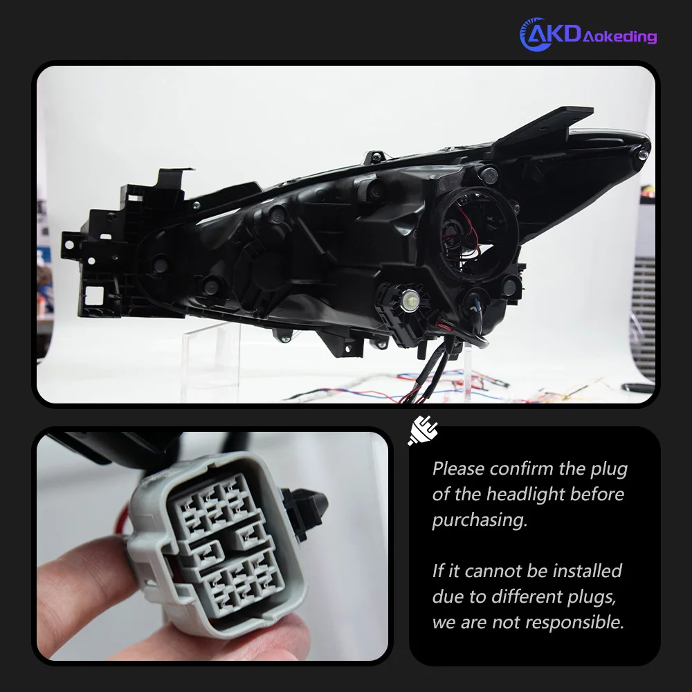 Auto Parts For Mazda 3 Axela Headlights2014-2016 latest Styling LED Daytime Lights Dual Projector Car Accesorios Modified