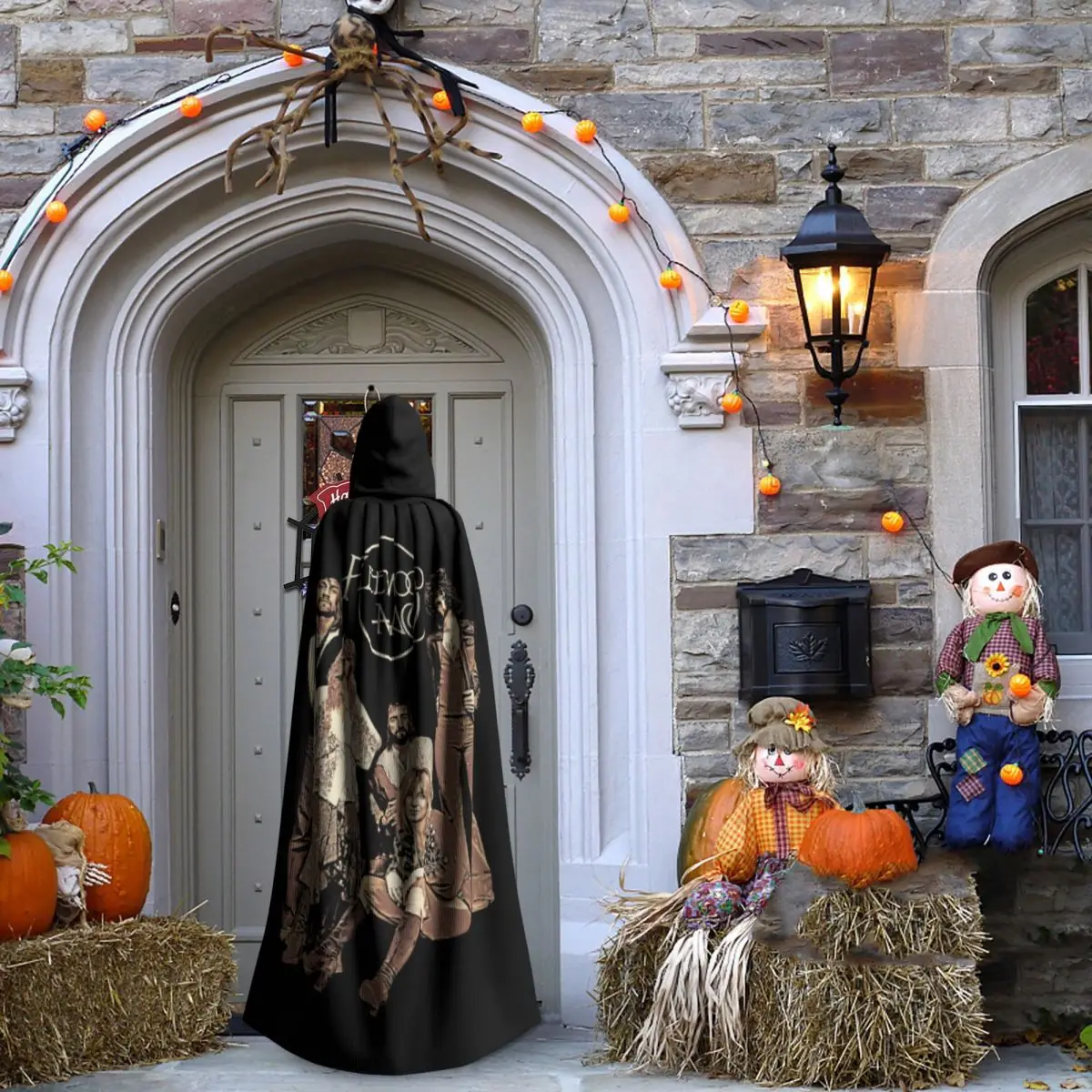 خمر فليتوود ماك طويل مقنعين عباءة الساحرة القرون الوسطى زي تأثيري كيب هالوين مصاص دماء الكبار للجنسين #4