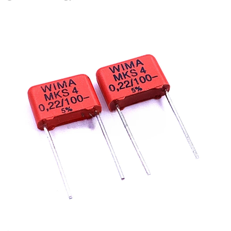 

5PCS/50PCS Germany WIMA 100V 224 0.22UF 100V 220nF 224J 5% MKS4 Pitch 10mm Audio DIY FIlm Capacitor