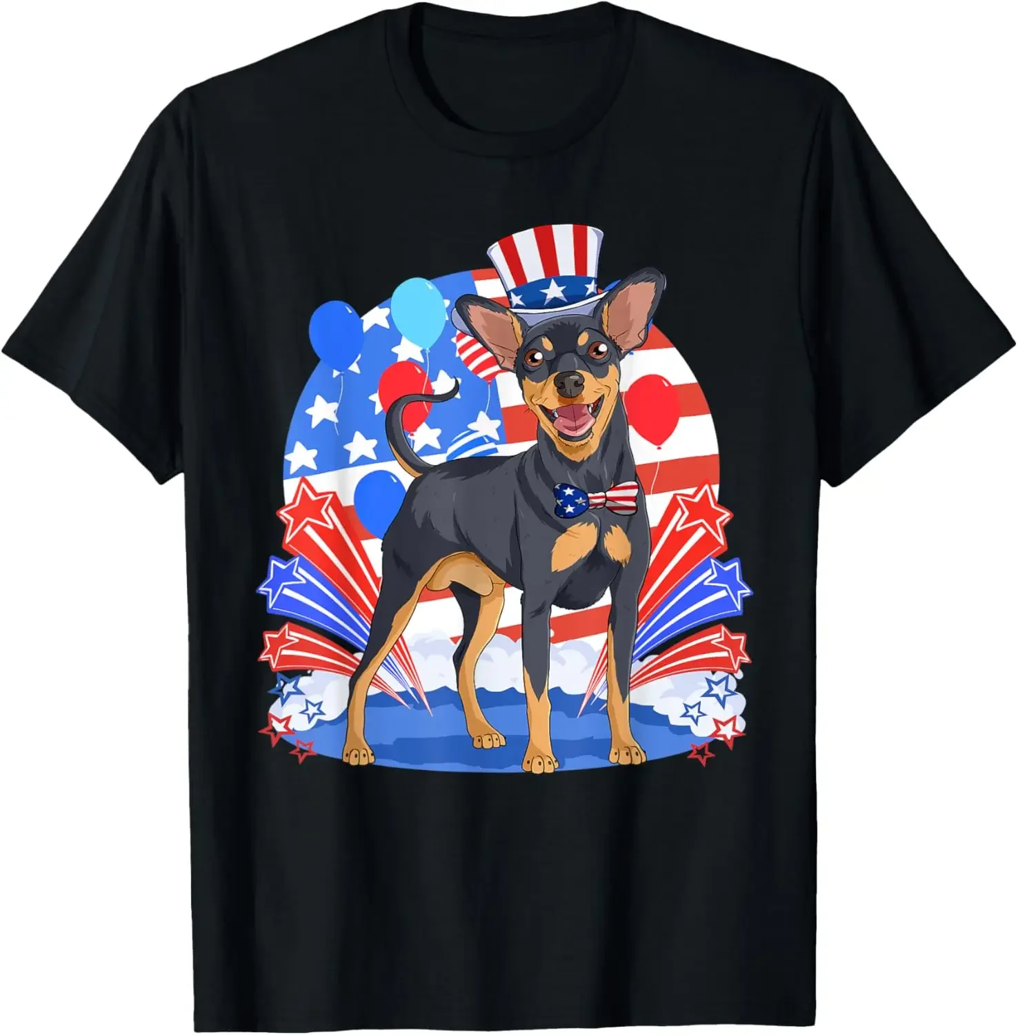 Miniature Pinscher Merica 4th of July American Patriotic T-Shirt