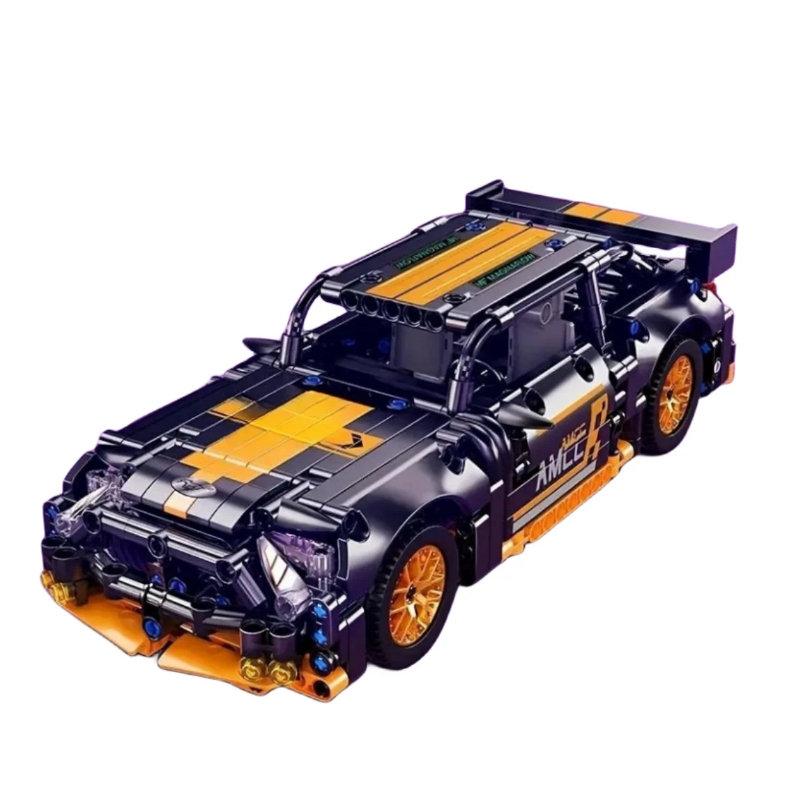 مكعبات بناء نموذج سيارة السباق الفائقة - مجموعة مكعبات بناء السيارات DIY MOC لألعاب البناء للأطفال