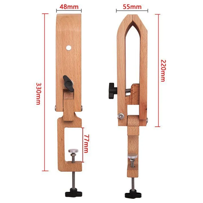 Mini Hand Sewing Wooden Clamp Foldable Wooden Clamp Pony Strap Sewing DIY Tool Leather Hand Sewing Clamp