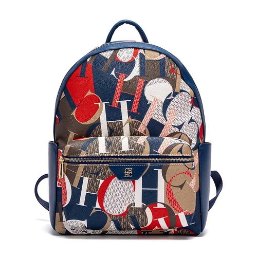 Mochila CH con diseño estampado único para mujer, mochila resistente, mochila de moda para mujer, nueva bolsa de viaje estampada de gran capacidad