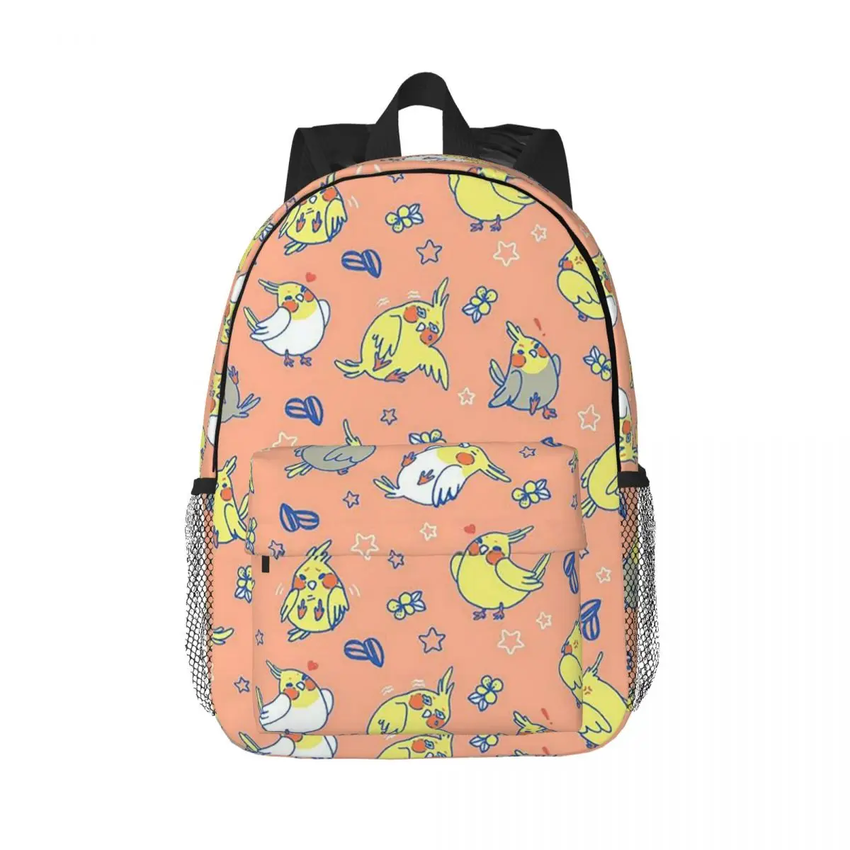 Birds Cockatiel Budgie Parrot Backpack Daypack Large Capacity Boys Girls BookBag Shoulder Bags for Men Women Children School Bag