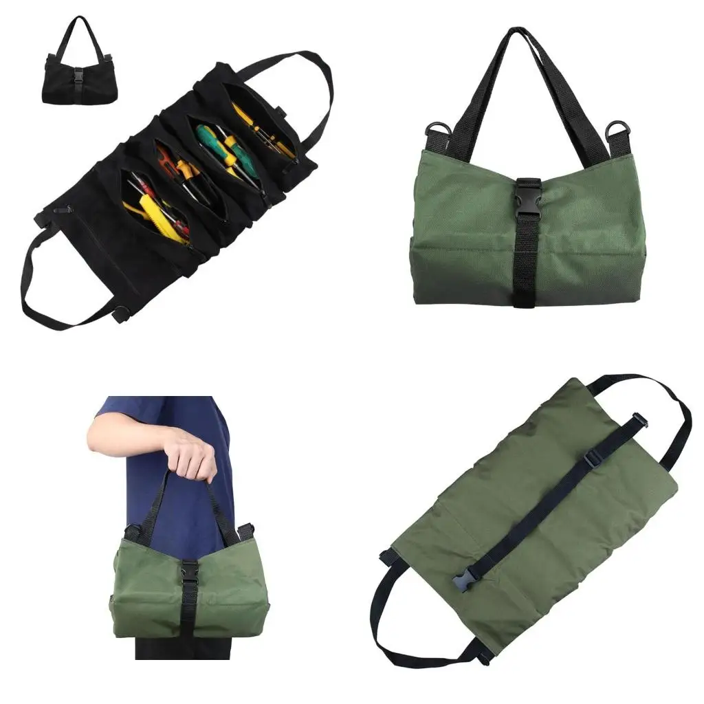 

Portable Tool Roll Bag Wrench Screwdriver Pliers Roll Bag Case Canvas Roll high quality