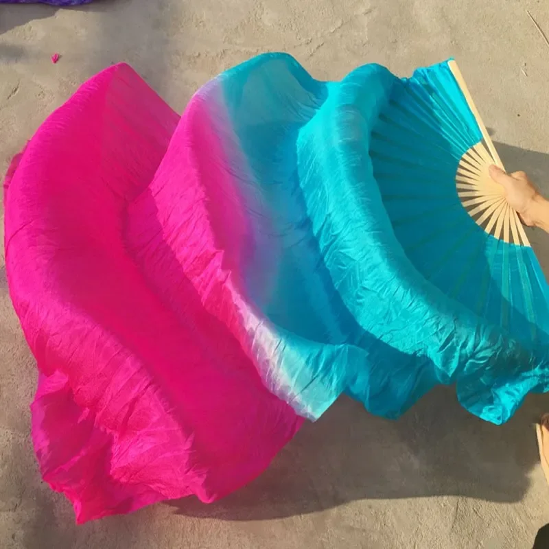 One Pair Belly Dance Silk Veils Women Stage Performance Show Props 100% Silk Light Weight Flowy Costume Accessory Oriental 1.8M