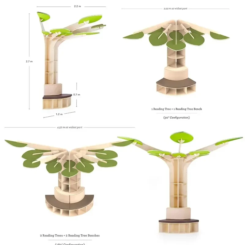 Tree Shape Fun Bookshelf Classroom Nursery Preschool Storage Furniture Daycare Equipment Childcare Bookcase