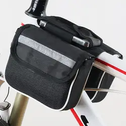 Bicycle Bag Front Reflective Strip MTB Mountain Bike 3-in-1 Bike Front Beam Upper Tube Saddle Bag accesorios para bicicletas