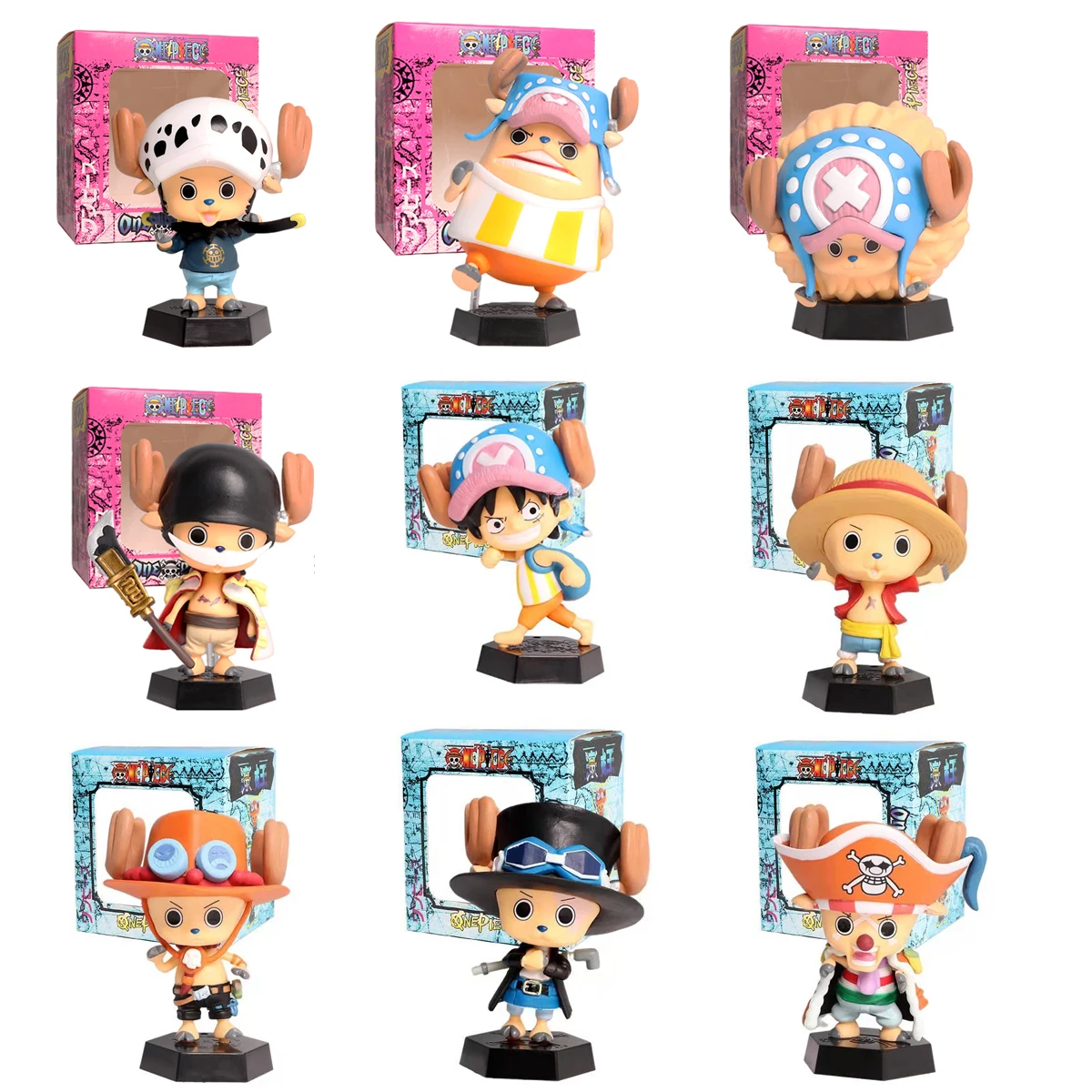 9 Anime One Piece Tony Tony Chopper Cos Luffy Saber Figure Model Buggy Toy Sabo Gift Car Ornament Action Figure Collect Gifts