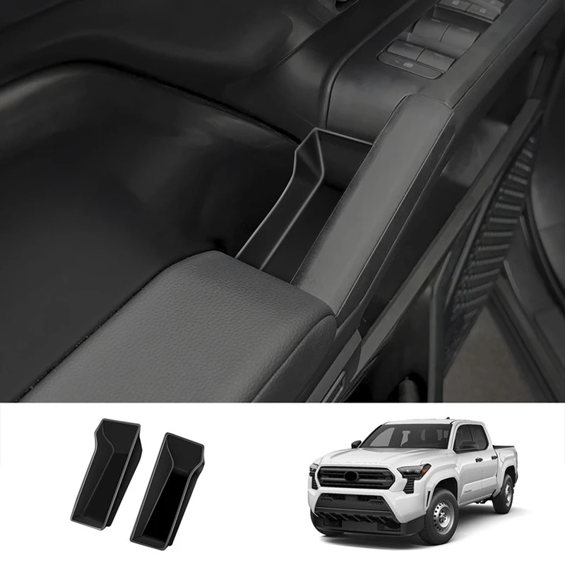

Car Front Door Handle Storage Box Tray Kit For Toyota TACOMA 2024 Door Armrest Storage Box