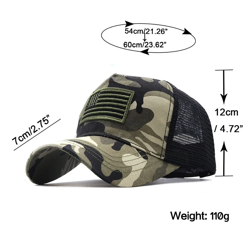 Unisex USA Flag Embroidery Trucker Hat For Adult Summer Mesh Baseball Cap Outdoor Men Women Adjustable Breathable Hip Hop Sunhat