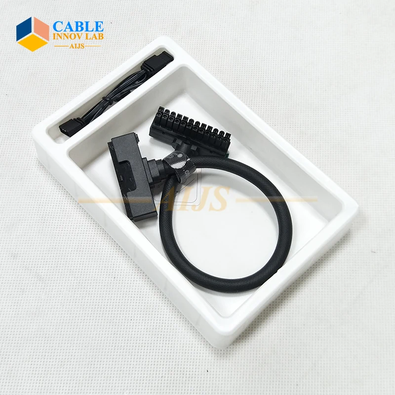 AXT 24PIN Motherboard extension cable Male-to-Female Connectors 5V 3PIN ARGB PC Cable 18AWG 90 degrees right angle design