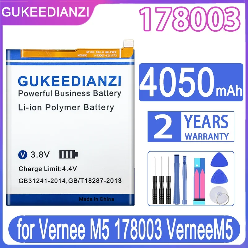 

Сменный аккумулятор GUKEEDIANZI 4050 мАч для Vernee M5 178003 для VerneeM5 батареи + Бесплатные инструменты