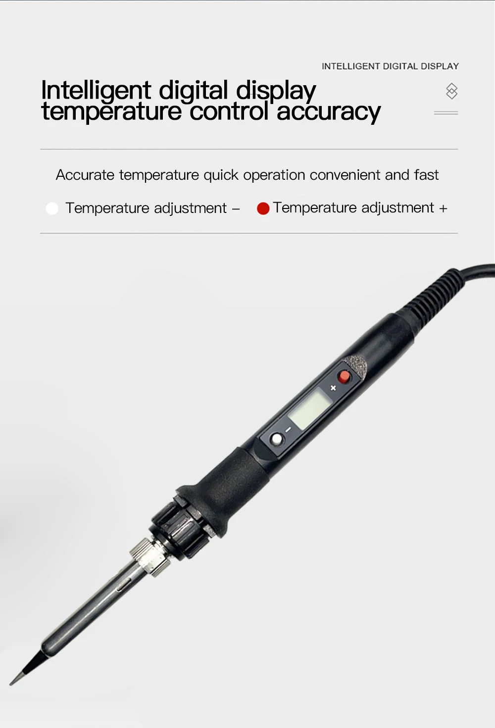 BalenYar 15-teiliges Set Elektrische Lötkolben 80W Digital LVD-Display Haushalts-Lötkolben Einstellbare Temperatur 220V/110V – Detail 4