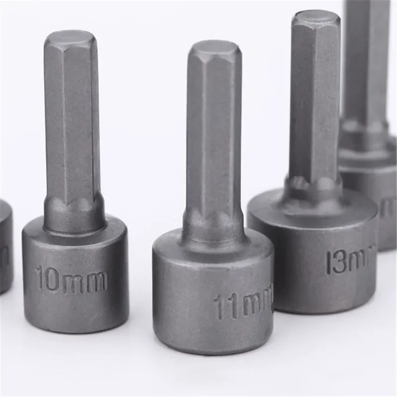 9pcs/set 5mm-13mm Hex SocketS Sleeve Nozzles Nut Driver Set Power Nuts Driver Socket Screwdriver Set Bits Sets Tools