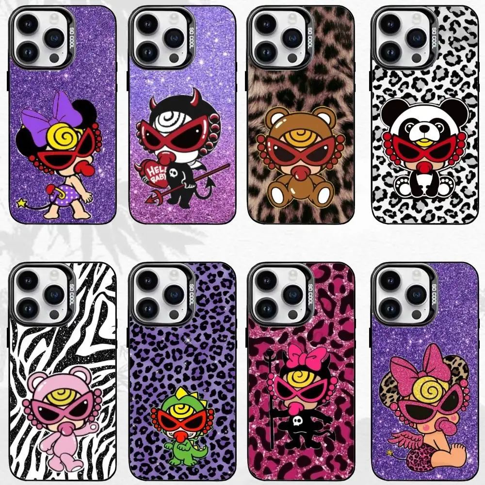 

Cute Art H-Hysteric M-Mini Phone Case For iPhone17,16,15,14,13,12,11 Plus,Pro Max Black Matte Shockproof Cover