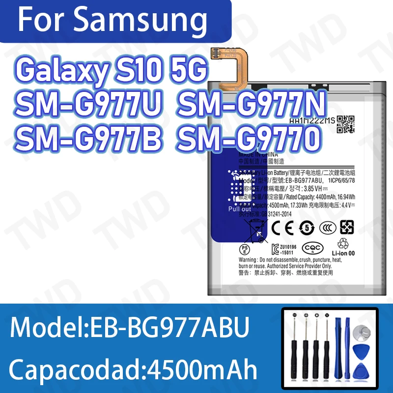 EB-BG977ABU 4500mAh Large capacity Battery For Samaung Galaxy S10 5G Batteries New High Quanlity+Free Tools