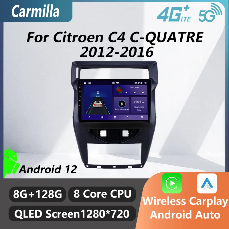 

Автомагнитола 2din Android для Citroen C4 C-QUATRE 2012-2016 CarplayCar, стерео, GPS-навигация, головное устройство, Авторадио, мультимедийный плеер