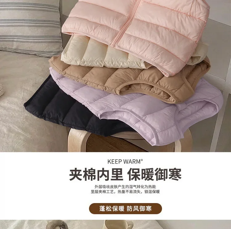 Leichte Baumwollweste für Babys, Herbst- und Wintermodell, warmes, ärmelloses Oberteil für Mädchen und Jungen, Freizeitweste für Kinder, ärmelloses, gefüttertes Innenfutter. – Detail 2