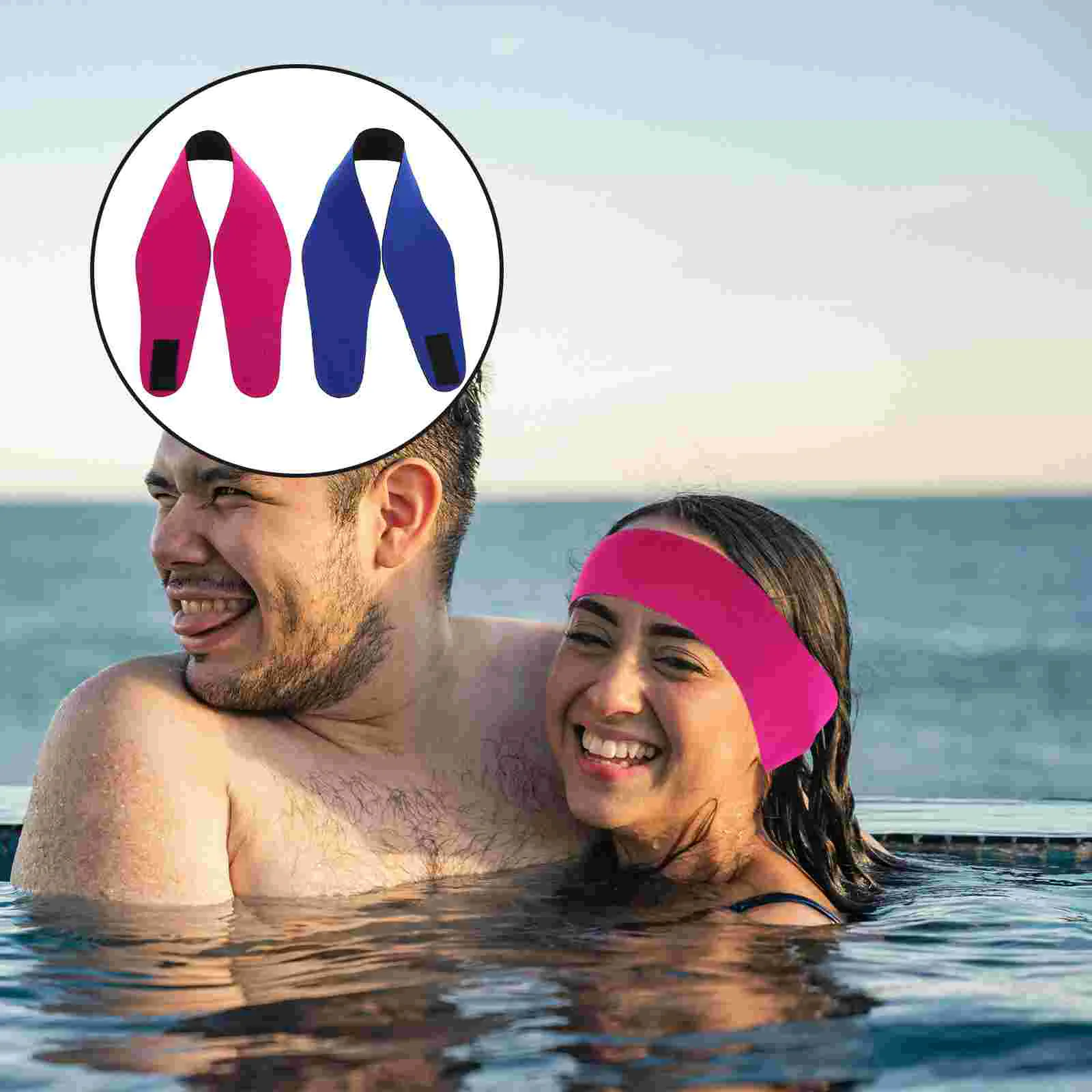 

2 Pcs Headband Earband Swimming Earmuffs Neoprene Protection Miss Headbands for Women