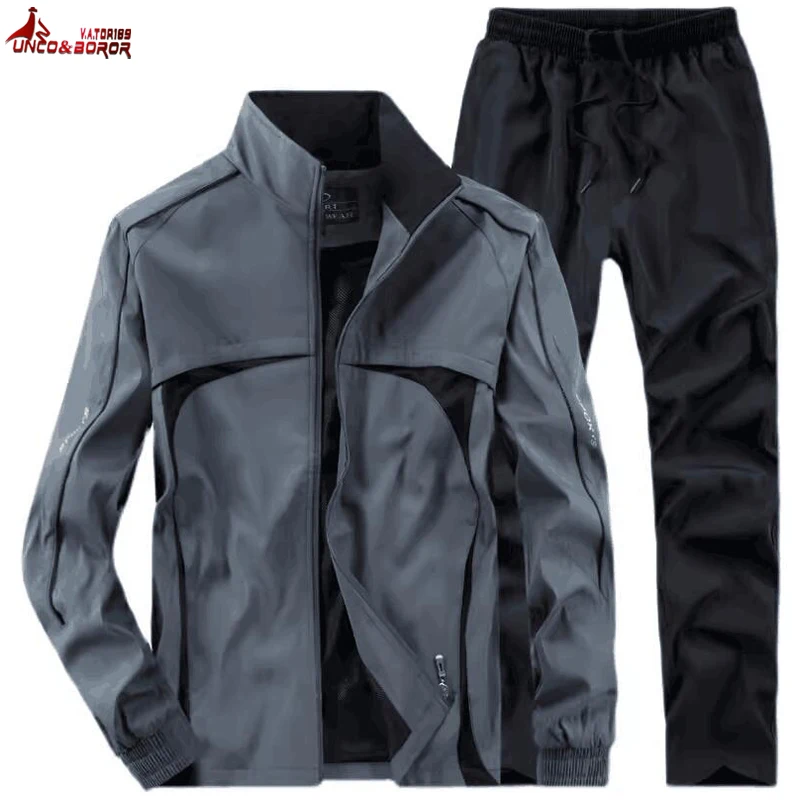 Men\'s Spring Autumn Sportswear Basketball Tracksuit Male outwear 2pcs Sweatshits + pant Set Casual Track Suit Men Brand Clothing