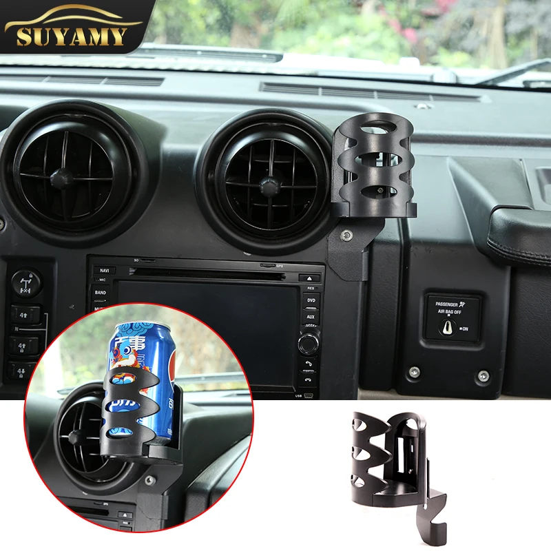 

Car Center Console Water Cup Holder Drink Holders For Hummer H2 2003-2007 Auto Multi-Function Stowing Bracket Accessories