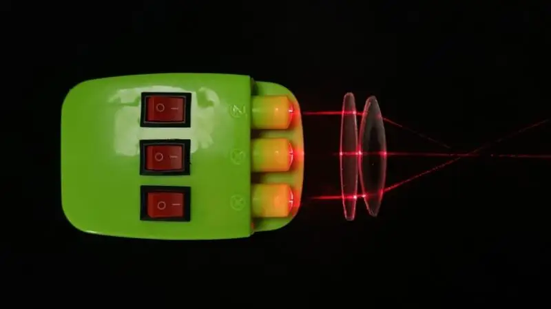 Refractieve lensset voor fysieke wetenschappelijke experimenten Optische bolle lens Semi-plexiglas baksteen Laserlijnlichtbron