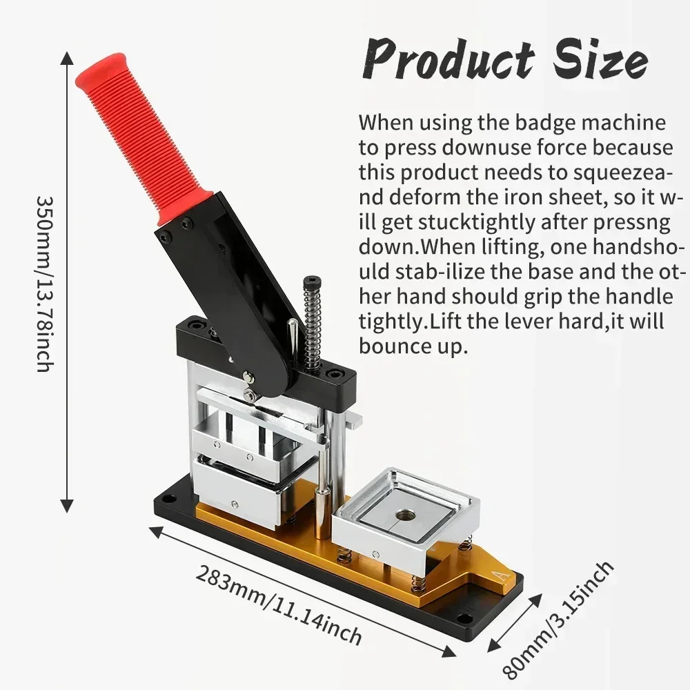 

2"x2" (50x50mm) Custom Photo Kit Fridge Magnet Button Maker Machine With Paper Cutter And 100pcs Materials