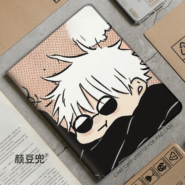 Satoru Gojo Anime Jujutsu Kaisen  For Samsung Galaxy Tab S10 FE plus  S9 FE  Case S7 S8 Plus Tri-fold stand Cover Galaxy tab s6