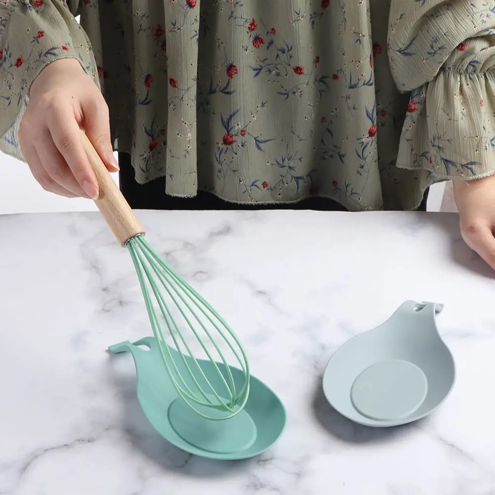 

Silicone Tool Scoop Bracket Stand Plate Holder Placemat Stove Organizer Spoon Rest Utensil Holder Heat Resistant Spoon Shelf