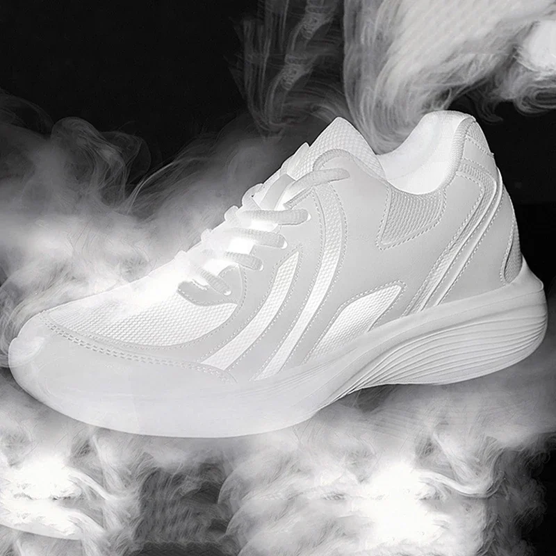 

Men's Height Increasing Sneakers 6/8/10CM Elevator Mesh Breathable Casual Shoes Non‑Slip Lightweight Lace‑Up Walking Footwear