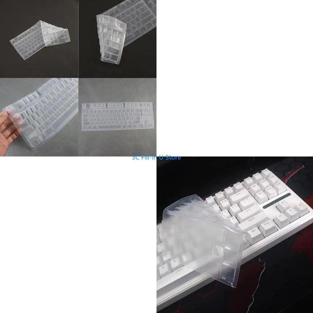 

G8TA High Transparencys Silicone Keyboards Cover Protectors for V500Pro Dust and Water Resistance for Office Gaming