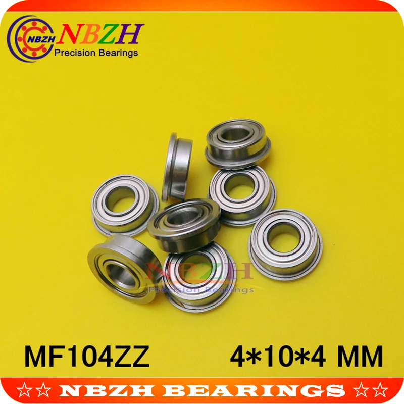 NBZH bearing1000pcs/lot Free Shipping Wholesale Boutique Flange Ball Bearings MF104ZZ / LF1040ZZ Size 4*10*11.6*4*0.8 Mm