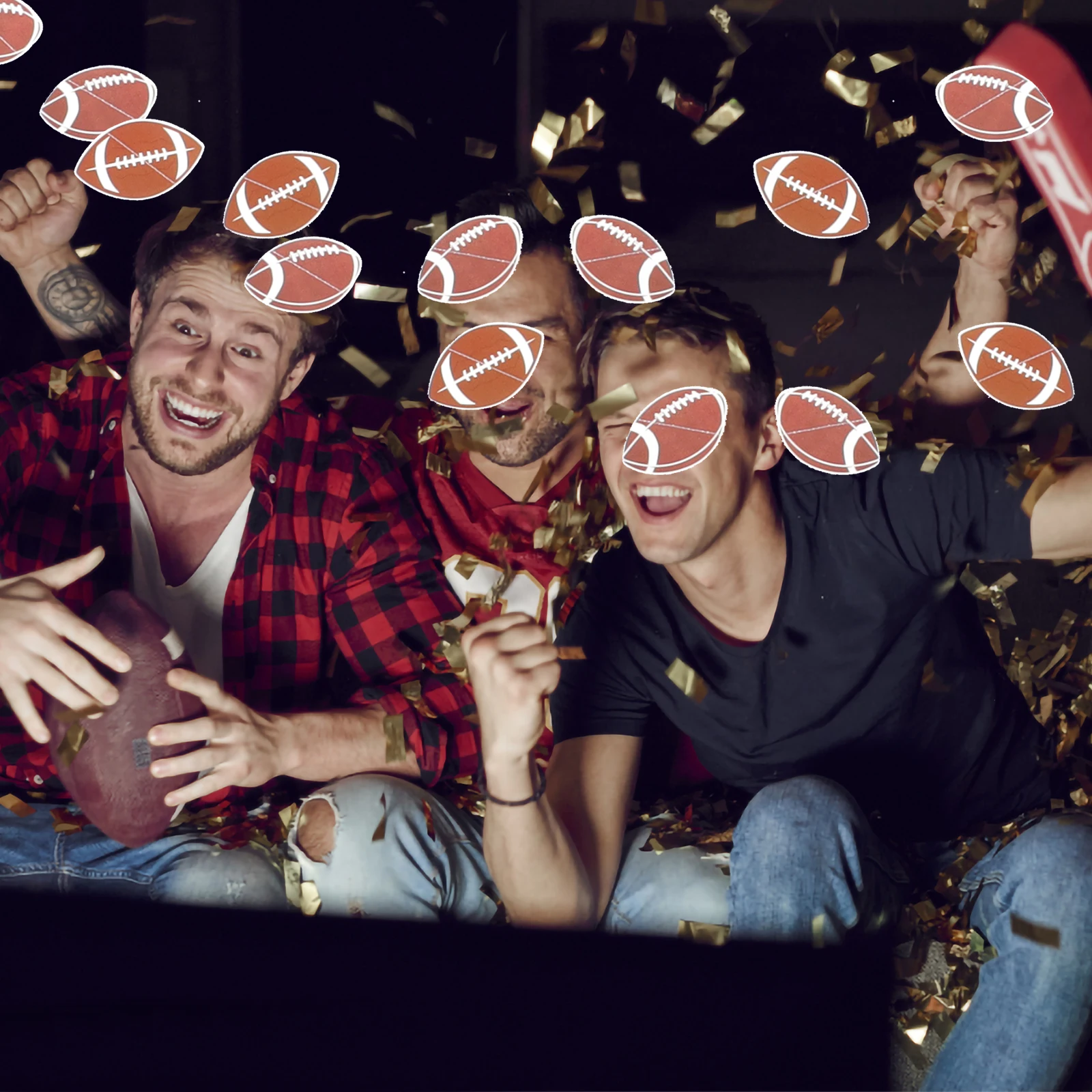 

2pcs Rugby Lace Football Banner Hanging Party Decoration Sports Birthday Banner for Indoor Giving Decoration