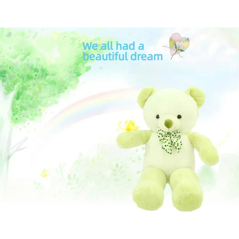 Nuovo Orsacchiotto Abbracciabile di Alta Qualità in 3 Colori con Fiocco, Peluche, Giocattolo, Cuscino, Regalo di Compleanno per Bambini e Innamorati