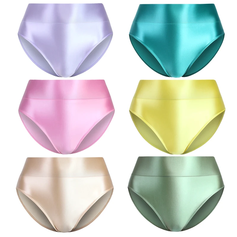 Men's sexy soft underwear tight fitting shiny silky glossy men's sports underwear men underwear sexy Oil Shine