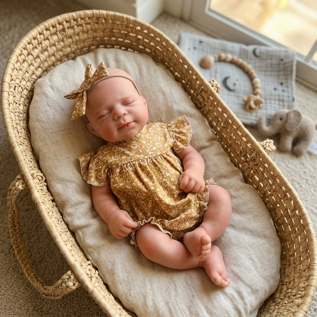 13 Inch Pascale Silicone Reborn Baby Doll Toy Handmade 3D Painted Reborn Baby Doll Toy