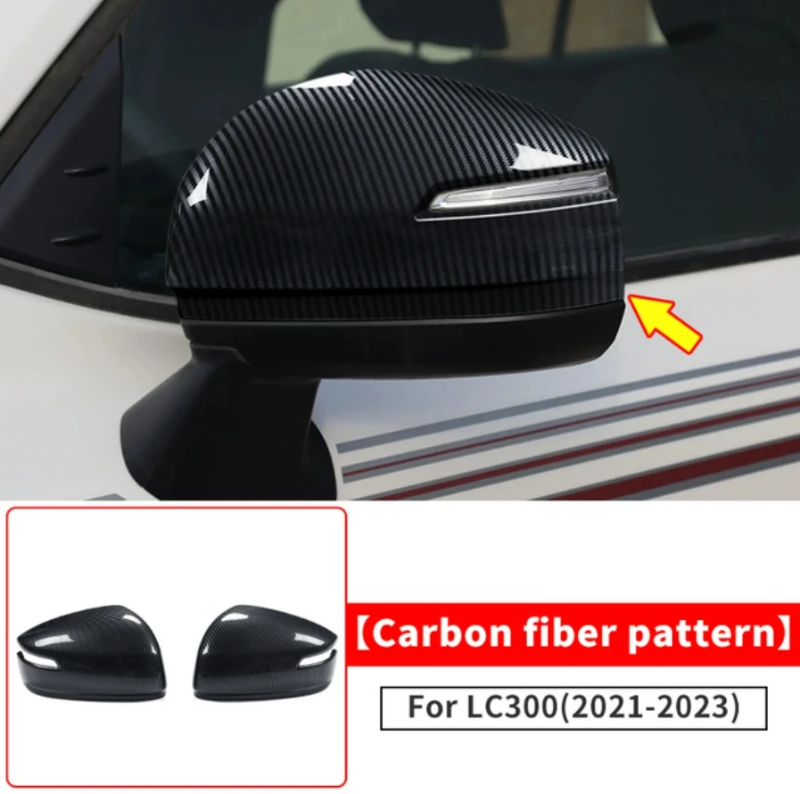 Exterior Decoration Accessories Rearview Mirror Caps Protective Cover Trim For Toyota Land Cruiser 300 2021 2022 2023 LC300