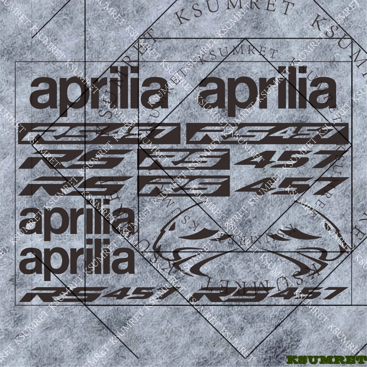 For Aprilia Rs457 Stickers Motorcycle Sticker Decal Moto Tank Helmet Emblem Decals Waterproof
